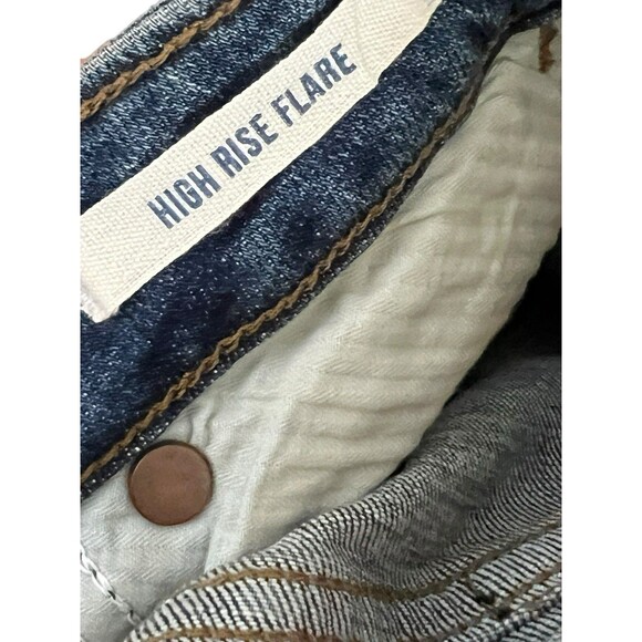 Wrangler Jeans Size 26x34 Blue Trumpet Bell Bottoms Flare Bareback Hip Hop Boho - Picture 7 of 11